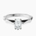 Pre-Designed 10kt White Gold Magnolia Texture Solitaire Lab Diamond Ring
