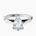 Pre-Designed 10kt White Gold Magnolia Texture Solitaire Lab Diamond Ring