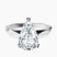 Pre-Designed 10kt White Gold Magnolia Texture Solitaire Lab Diamond Ring