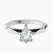 Pre-Designed 10kt White Gold Magnolia Texture Solitaire Lab Diamond Ring