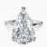 Pre-Designed 10kt White Gold Magnolia Texture Solitaire Lab Diamond Ring