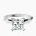 Pre-Designed 9ct White Gold Magnolia Texture Solitaire Lab Diamond Ring