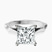 Pre-Designed 10kt White Gold Magnolia Texture Solitaire Lab Diamond Ring