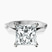 Pre-Designed 10kt White Gold Magnolia Texture Solitaire Lab Diamond Ring