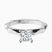 Pre-Designed 10kt White Gold Magnolia Texture Solitaire Lab Diamond Ring