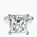 Pre-Designed 10kt White Gold Magnolia Texture Solitaire Lab Diamond Ring