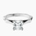 Pre-Designed 10kt White Gold Magnolia Texture Solitaire Lab Diamond Ring