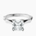 Pre-Designed 9ct White Gold Magnolia Texture Solitaire Lab Diamond Ring