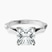 Pre-Designed 10kt White Gold Magnolia Texture Solitaire Lab Diamond Ring