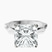 Pre-Designed 10kt White Gold Magnolia Texture Solitaire Lab Diamond Ring