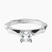 Pre-Designed 10kt White Gold Magnolia Texture Solitaire Lab Diamond Ring