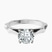 Pre-Designed 10kt White Gold Magnolia Texture Solitaire Lab Diamond Ring
