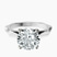 Pre-Designed 10kt White Gold Magnolia Texture Solitaire Lab Diamond Ring