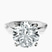 Pre-Designed 10kt White Gold Magnolia Texture Solitaire Lab Diamond Ring