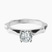 Pre-Designed 10kt White Gold Magnolia Texture Solitaire Lab Diamond Ring