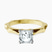 Pre-Designed 10kt Yellow Gold Magnolia Texture Solitaire Lab Diamond Ring