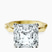 Pre-Designed 10kt Yellow Gold Magnolia Texture Solitaire Lab Diamond Ring