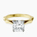 Pre-Designed 9ct Yellow Gold Magnolia Texture Solitaire Lab Diamond Ring
