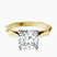 Pre-Designed 14kt Yellow Gold Magnolia Texture Solitaire Lab Diamond Ring