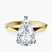 Pre-Designed 10kt Yellow Gold Magnolia Texture Solitaire Lab Diamond Ring