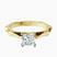 Pre-Designed 10kt Yellow Gold Magnolia Texture Solitaire Lab Diamond Ring