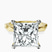 Pre-Designed 10kt Yellow Gold Magnolia Texture Solitaire Lab Diamond Ring