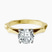 Pre-Designed 14kt Yellow Gold Magnolia Texture Solitaire Lab Diamond Ring
