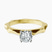 Pre-Designed 18kt Yellow Gold Magnolia Texture Solitaire Lab Diamond Ring