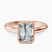 Calliope Bezel Floating Solitaire Lab Diamond Engagement Ring in 14ct Rose Gold