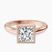 Calliope Bezel Floating Solitaire Lab Diamond Engagement Ring in 10kt Rose Gold