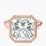 Pre-Designed 10kt Rose Gold Calliope Bezel Floating Solitaire Lab Diamond Ring