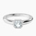 Pre-Designed 10kt White Gold Calliope Bezel Floating Solitaire Lab Diamond Ring