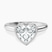 Calliope Bezel Floating Solitaire Lab Diamond Engagement Ring in 10kt White Gold