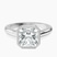Pre-Designed 10kt White Gold Calliope Bezel Floating Solitaire Lab Diamond Ring