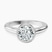Pre-Designed 10kt White Gold Calliope Bezel Floating Solitaire Lab Diamond Ring