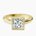 Calliope Bezel Floating Solitaire Lab Diamond Engagement Ring in 10kt Yellow Gold