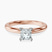 Pre-Designed 14kt Rose Gold Mildred Hidden Halo Solitaire Lab Diamond Ring