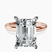 Pre-Designed 10kt Rose Gold Mildred Hidden Halo Solitaire Lab Diamond Ring