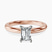 Pre-Designed 10kt Rose Gold Mildred Hidden Halo Solitaire Lab Diamond Ring