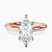 Pre-Designed 14kt Rose Gold Mildred Hidden Halo Solitaire Lab Diamond Ring