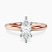 Pre-Designed 14kt Rose Gold Mildred Hidden Halo Solitaire Lab Diamond Ring