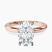 Pre-Designed 9ct Rose Gold Mildred Hidden Halo Solitaire Lab Diamond Ring