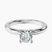 Pre-Designed 18kt White Gold Mildred Hidden Halo Solitaire Lab Diamond Ring