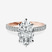 Mereia Secret Halo Lab Diamond Engagement Ring in 18kt Rose Gold