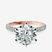 Pre-Designed 18kt Rose Gold Mereia Secret Halo Lab Diamond Ring