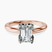 Pre-Designed 10kt Rose Gold Mabel Petal Solitaire Lab Diamond Ring