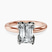 Mabel Petal Solitaire Lab Diamond Engagement Ring in 9ct Rose Gold