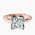 Mabel Petal Solitaire Lab Diamond Engagement Ring in 10kt Rose Gold