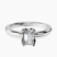 Pre-Designed 10kt White Gold Mabel Petal Solitaire Lab Diamond Ring