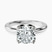 Mabel Petal Solitaire Lab Diamond Engagement Ring in 10kt White Gold